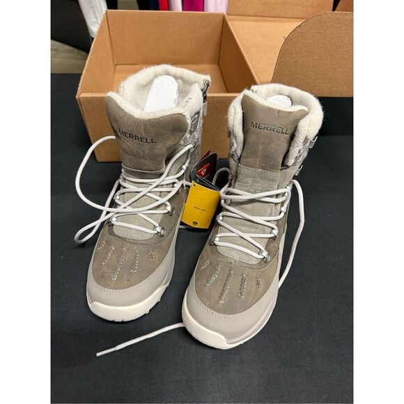 New Merrell Siren 4 Thermo Mid Zip Waterproof Boots 10 Moon - Picture 2 of 7